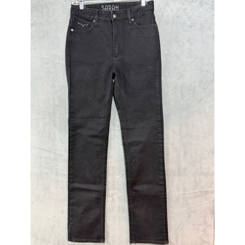 Kimes Ranch Jeans Women's 6 X34 Black Sarah High Rise Slim Bootcut Western Denim